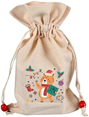 DBYLXMN vrećica za perlu uzorak crtani pakiranje poklon poklon bombona tiskanje vrećice božićne pamučne pamučne torbe za pohranu kapuljača