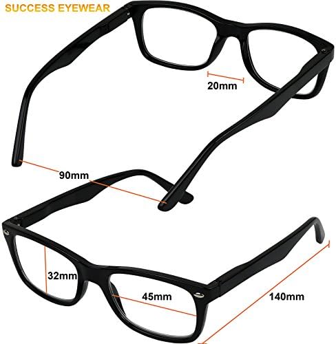 Naočale za naočale za naočale za uspeh Set 4 Crna čitači kvalitete Spring Naočale šarke za čitanje za muškarce i žene