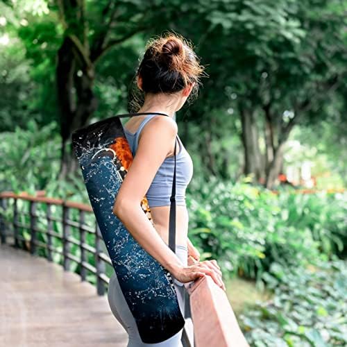 RATGDN Yoga Mat torba, muzička Saksofonska Vježba Yoga Mat Carrier full-Zip Yoga Mat torba za nošenje sa podesivim remenom za žene