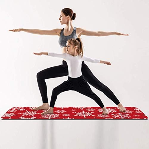 Siebzeh Snowflake Premium Thick Yoga Mat Eco Friendly Rubber Health & amp; fitnes non Slip Mat za sve vrste vježbe joge i pilatesa