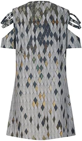 Tunni vrhovi za žene labave fit - Ženska haljina vrhova ljetna casual o izrez labavi izdubljeni majica kratkih rukava Top bluza