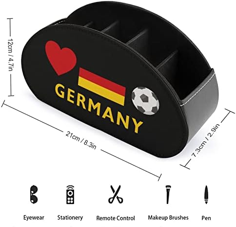 Njemačka Lover Fudbal Moderni nosač daljinskog upravljača sa 5 odjeljaka PU kožna matifunkcionalna kancelarijska organizacija Organizator stola