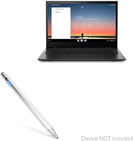 Boxwave Stylus olovka kompatibilna sa Lenovo 14E Chromebook sa dodirnim ekranom - Accpoint Active Stylus, elektronički stylus sa ultra finim vrhom - Metalno srebro