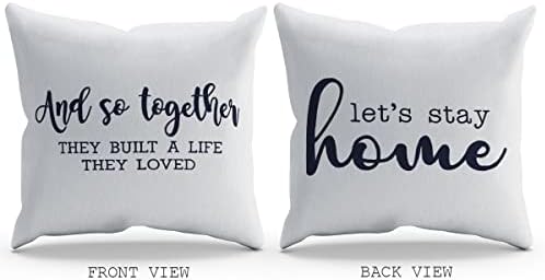 I tako su zajedno sagradili život koji su voljeli reverzibilni jastuk za jastuk Love Theme 18x18 inčni dekor za kućni spavaću sobu
