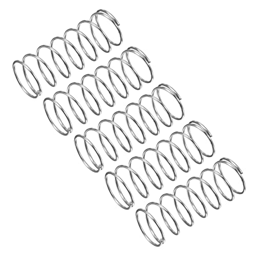 Uxcell kompresioni proljeće, 15pcs 304 nehrđajući čelik, 16 mm od, 1 mm Veličina žice, 40 mm Free Dužina, srebrni ton