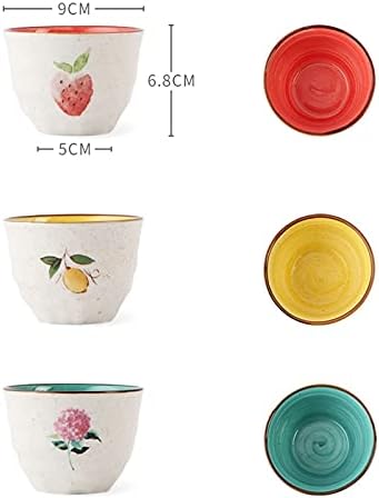 Dodouna 3 kom. Japanski retro kreativni keramički čaj čaja porculan ručno oslikan cvjetni čajnik ured za kafu šoljenu kućanstvo gong