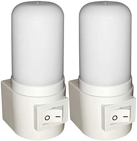 Maximm LED ručni Prekidač za uključivanje/isključivanje Plug-in noćno svjetlo, svijetlo bijelo, [2 Pakovanje], Unutrašnje svjetlo kupatilo, hodnik, stepenice, ostava, vešeraj i garderober kompaktan i energetski efikasan