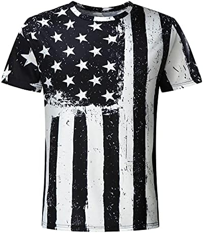 XXBR muške američke dnevne majice za prodaju Crewneck zvezde i pruge Print TEE majica USA Kratki rukav teretani