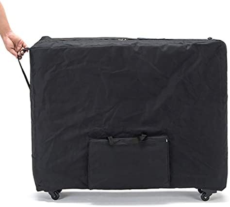 7haha3 600D Oxford sklopiva prenosiva torba za povlačenje ramena sa univerzalnim kotačem i džepom za sklopivi sto za masažu ljepote