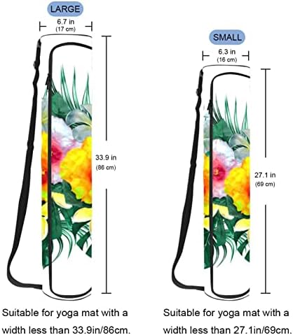 Ružičasto i žuto cvijeće torba za nošenje prostirke za jogu sa naramenicom torba za jogu torba za teretanu torba za plažu