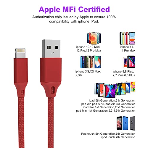 Bawanfa 20ft dugačak iPhone punjač, ​​gromobranski kabel ekstra dugački najlonski pleteni USB punjenje sinhronizacijski kabel 2.4a