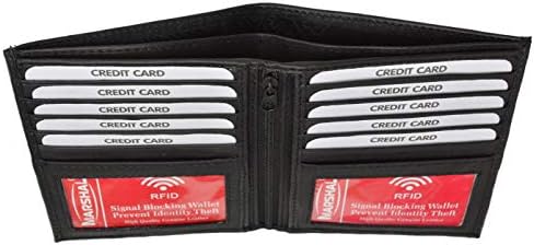 RFID Blocking 2 ID bifold Hipster novčanik za kreditne kartice Premium lambskin Leather