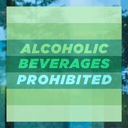 CGSIGNLAB | Alkoholna pića zabranjena - prozor Chinient Cling Cling | 24 x24