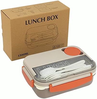 TONTEK četiri pretinca plastična kutija za ručak za studente bento kutija za odrasle zapečaćena kutija za ručak mikrovalna grijana kutija za ručak siva