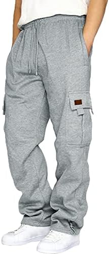 WXHN muške modne atletske dukseve od sobnih džepova u boji elastične kauzalne labave vanjske duge jogggers hlače