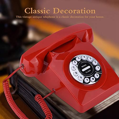Vintage Antikni telefon, Western Style Vintage Retro Telefonski brojevi Skladištenje Clear Sound Buke Otkazivanje telefonskog kabela za kućni telefon