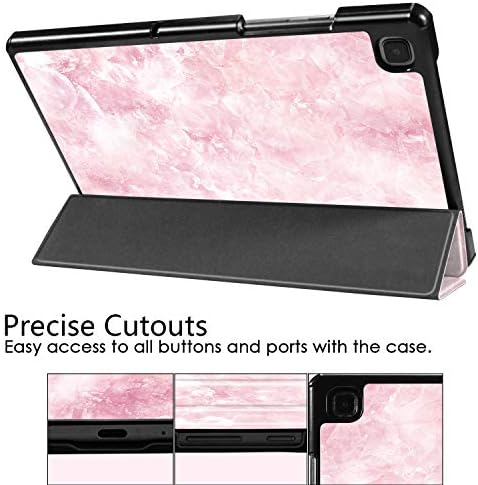 Sanjune tanka futrola za Samsung Galaxy Tab A7 10.4 '' 2020 Model, Automatsko buđenje / san, mramorna ružičasta