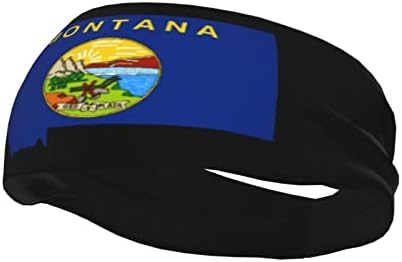 yruoout Zastava karta Montana traka za glavu za muškarce žene sportske trake za znoj trake za glavu za fitnes vježbe vlaga Wicking