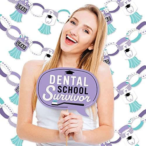 Big Dot of Happiness Dental School Grad-Banner I Photo Booth dekoracije - stomatologija i higijeničar mature party Supplies Kit-Doterrific