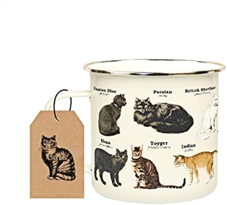 Poklon republička mačka Emajla šalica - prekrasan dizajn za ljubitelje mačaka