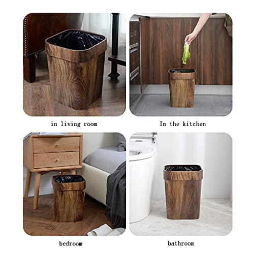 Ditudo kante za smeće kanta za smeće domaćinstvo imitacija drveta kanta za smeće dnevna soba bez poklopca velika kvadratna zatvorena kanta za smeće Pritisak