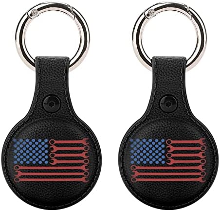 Ključ za zaštitu američke zastave kompatibilan za AirTag držač lokatora protiv gubitka s privjeskom za ključeve za ovratnik za prtljag