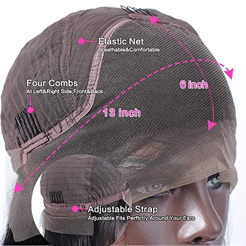 HD prozirne 13x6 ravne čipkaste prednje perike ljudska kosa Pre Čupana 180% gustoća 26 inčne ljepljive perike za crne žene ljudska