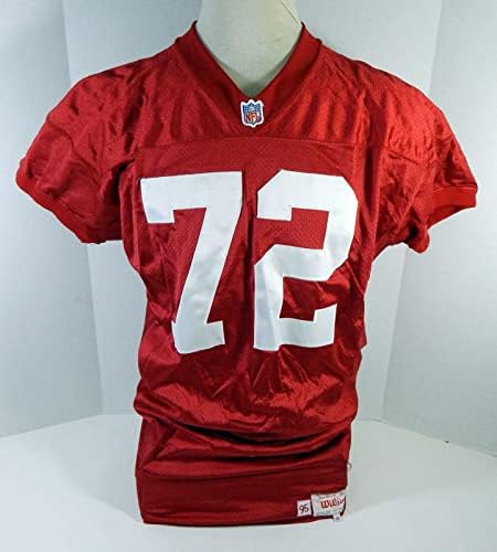 1995 San Francisco 49ers Oliver Barnett 72 Igra izdana Crveni dres 50 DP23398 - Neintred NFL igra Rabljeni dresovi