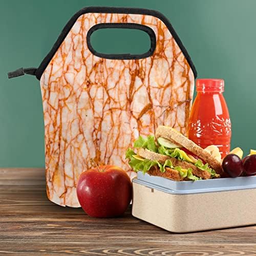 GUEROTKR torba za ručak za muškarce, izolovana kutija za ručak, kutija za ručak za odrasle,mramorni klasični umjetnički uzorak