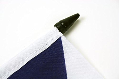 AZ zastava Danska stolna zastava 5 '' x 8 '' - danska zastava stola 21 x 14 cm - crna plastična stick i baza