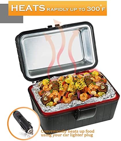 VaygWay 12v Prijenosna grijaća kutija za ručak električna izolovana kutija za ručak grijač hrane univerzalna savršena za putovanja, piknike, kampovanje i pauzu za ručak na licu mjesta