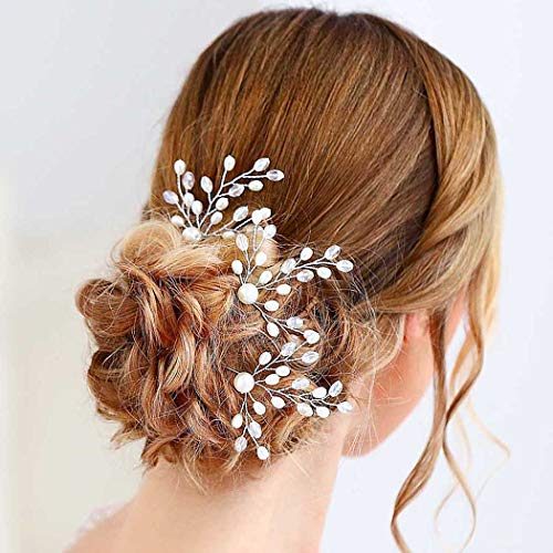 Barode Pearl Wedding igle za kosu Rhinestone Silver Bridal Headpieces Crystal Bride hair Accessories nakit za žene i djevojčice pakovanje