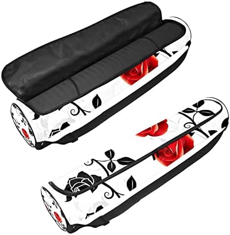 Yoga Mat torba, Ornament sa ružama Vježba Yoga Mat Carrier full-Zip Yoga Mat torba za nošenje sa podesivim remenom za žene i muškarce