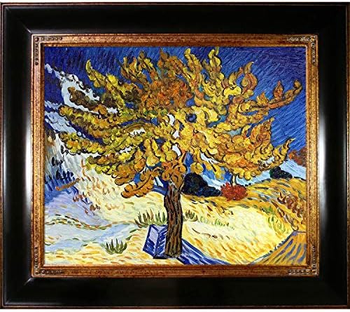 overstockArt Van Gogh umjetnički raskošni okvir od duda sa tamnim Zamrljanim drvetom sa zlatnim ukrasima