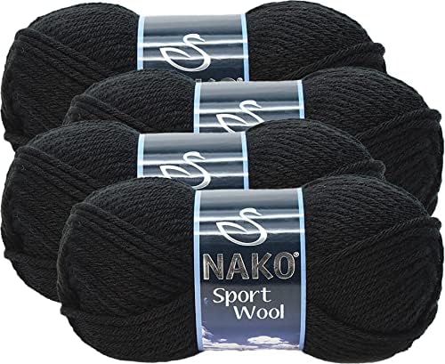 Nako Sport vuna, vunena pređa za pletenje, svaka pletenica 3.53 Oz, možete je koristiti za pletenje šalova, beretki, kardigana i slično