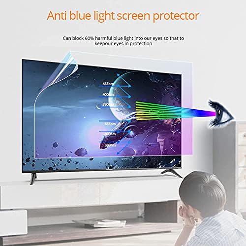 MySGYH TV zaštitnik zaslona, ​​ANTI plavi lampica filtriranje protiv sjaja ultraljubičastoj / anti-miopiji, 32-75 inča, mat zaštitni