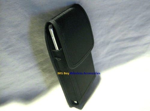 Premium najlonski teški platnena vodoravna / vertikalna crna torbica za crnu fulster sa fiksnim metalnim klipom nalaze se Samsung
