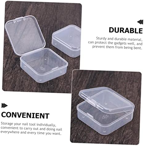 Hemoton 50pcs prozirna kutija ukrasne kutije za skladištenje Clear Nakit Organizator kutija Travel Conteanering Curpere Skladištenje CASE CASS plastični nakit Organizator