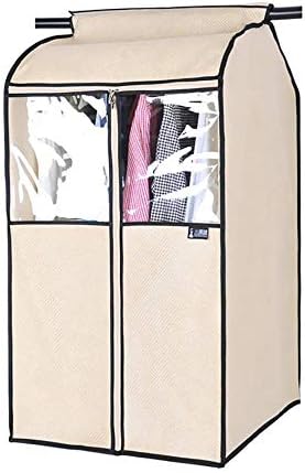QYQS Clear Plastic Suit torbe Prevent Odjeća ramena od prašine prašine Clear Plastic Garment Bag Garment Bags Cover for clothing Storage-Beige_52×52×85cm