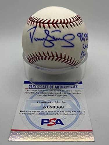Darryl Strawberry 96 98 99 WS Champs Mets potpisan autograph bejzbol PSA DNK * 68 - autogramirani bejzbol