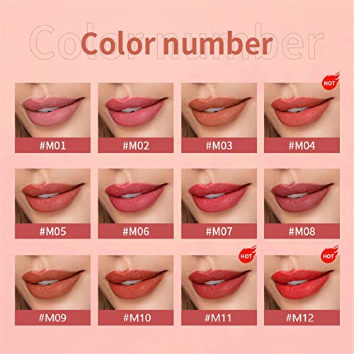 Xiahium Lip and Cheek Tint Lip Makeup Non Stick Cup Non Fading Mattes Lip Glaze Mattes Liquid Lip Gloss 2ml Sexy Mother Pucker Lip