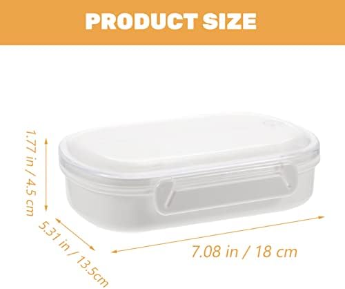 Zerodeko ručak kutije za ručak plastična bento box 3 spremnik za brtvljenje pretinca sa poklopcima za školski ured 490ml kutije za