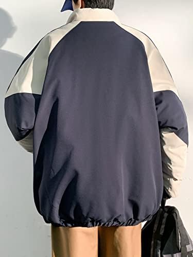 Qyiqu jakne za muškarce - muškarci slovo vezenje u boji blokas raglan rukave zimski kaput