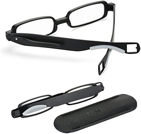 Bruwen naočare za čitanje za muškarce žene kompaktne, otporne na ogrebotine, sklopive Mini džepne čitače kopči za olovku od 360°sa