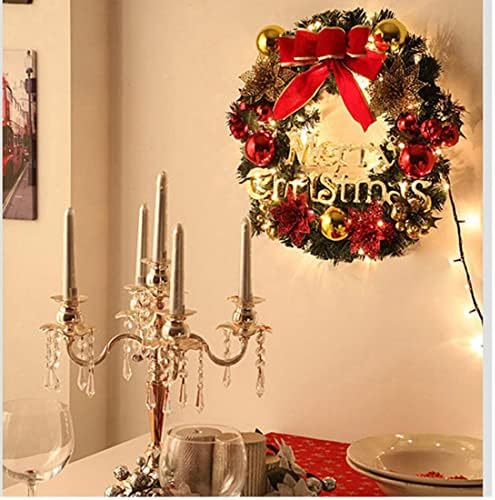 Božićno ukrašavanje drveća COLourful Garland s bowknot Ball Poinsettia Cvjetni ukrasi Prozor prerušiti viseće zalihe