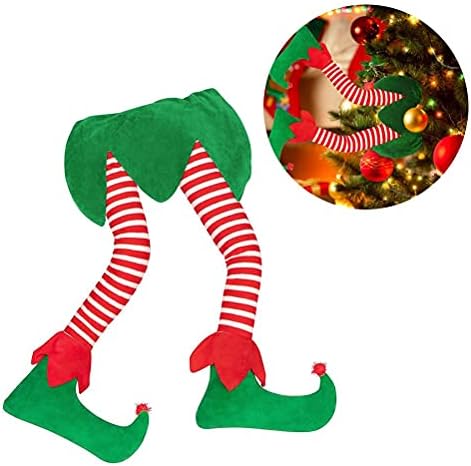 AACRAY CHISTS Santa Elf noge Ornament Xmas Tree Decor Decre Santa Elf Noge Noge