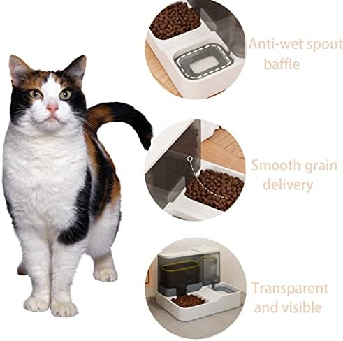 Automatska hranilica za mačke sa raspršivačem hrane i raspršivačem vode,gravitacija velikog kapaciteta automatsko hranjenje kućnih