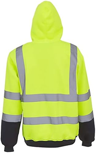 XXBR dukseve za ceste visoke vidljivosti za mens sigurnosni pulover na otvorenom sa kapuljačom sa reflektirajućom trakom