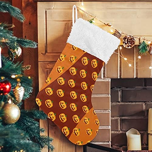 Stenour zastrašujuća bundeve Happy Halloween Božićne čarape Velike Xmas Čarape za kamin Božićne stabičke šine za viseće čarape Čarape za odmor za odmor Poklon za zabavu Poklon