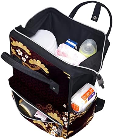 Japanski borov cvjetovi laptop ruksak školska torba, mame torba pelena torba muti-funkcija putni ruksak
